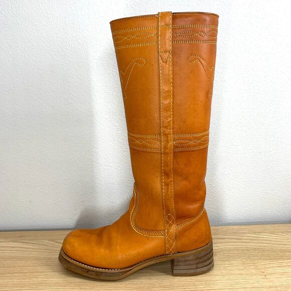 Vintage Stitched Campus Boots 8.5 not Frye but look just like them! - Picture 8 of 16